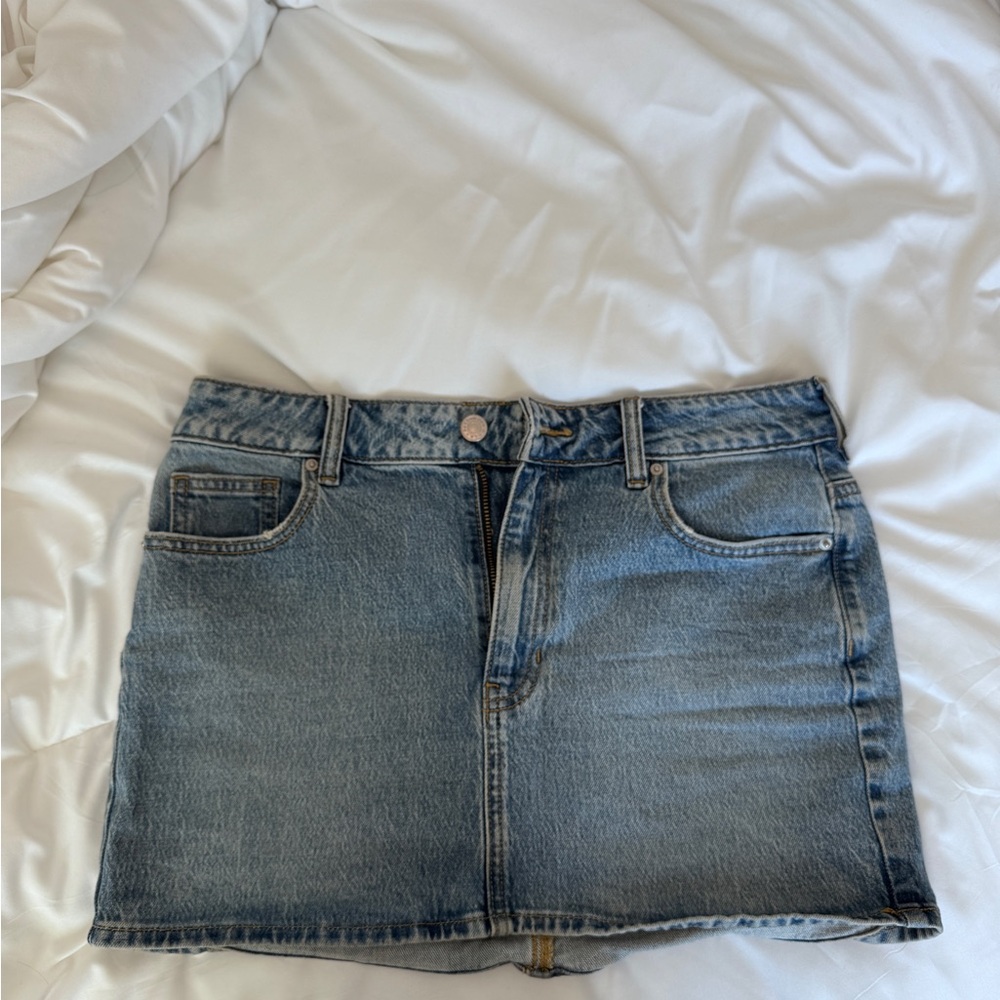 PacSun Light Blue Denim Mini Skirt